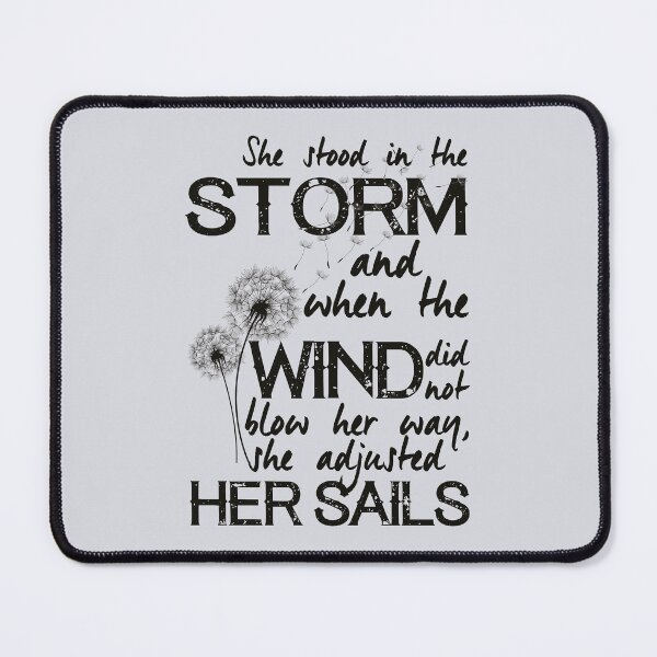 Item preview, She stood in the storm - positive inspiring quote for hope, courage, motivation and self love during adversity designed and sold by stylecomfy.