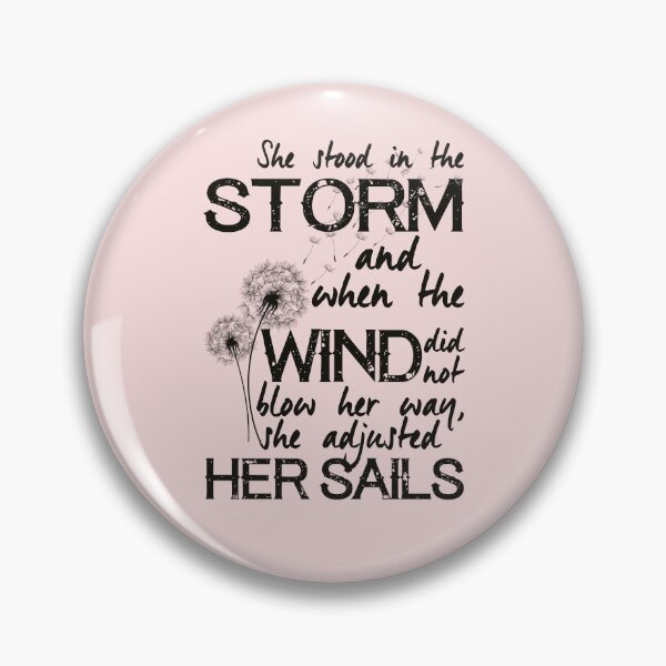 Item preview, She stood in the storm - positive inspiring quote for hope, courage, motivation and self love during adversity designed and sold by stylecomfy.