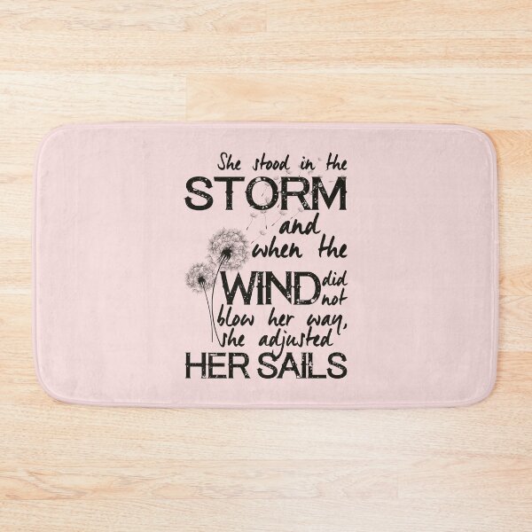 Item preview, She stood in the storm - positive inspiring quote for hope, courage, motivation and self love during adversity designed and sold by stylecomfy.