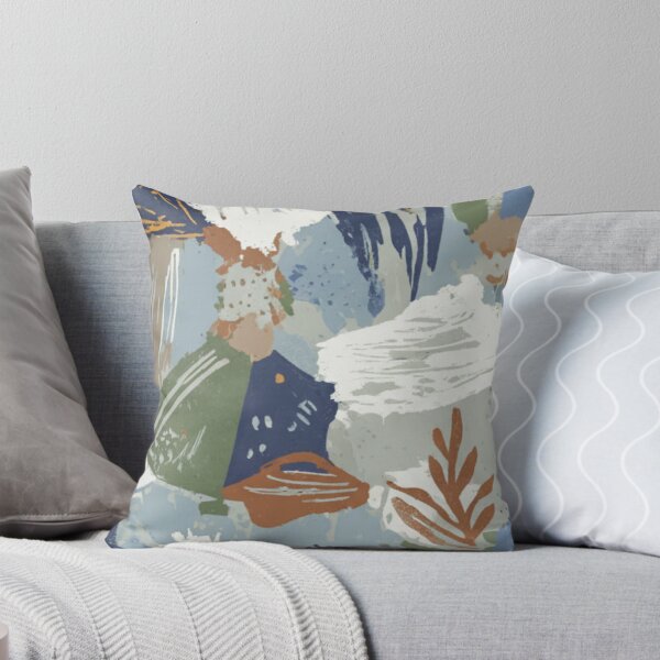 Item preview, Wabi Sabi Organic Abstract Textile Pattern – Boho Chic Terracotta and Olive Brushstrokes designed and sold by DibuHumor.