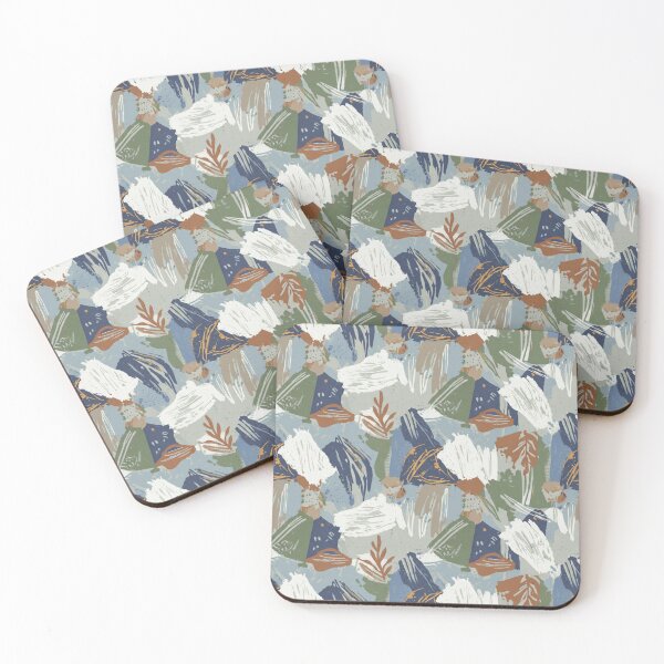 Item preview, Wabi Sabi Organic Abstract Textile Pattern – Boho Chic Terracotta and Olive Brushstrokes designed and sold by DibuHumor.