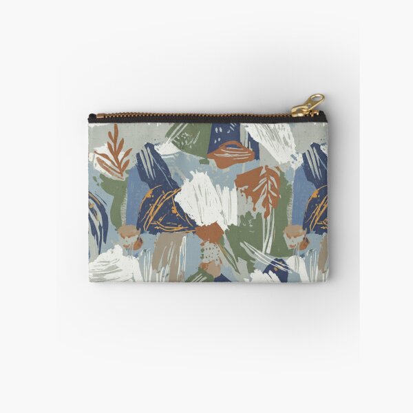 Item preview, Wabi Sabi Organic Abstract Textile Pattern – Boho Chic Terracotta and Olive Brushstrokes designed and sold by DibuHumor.