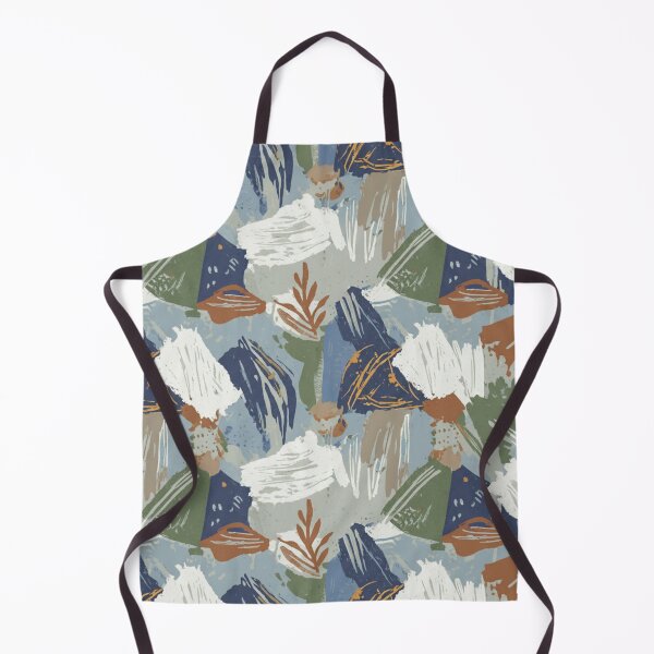 Item preview, Wabi Sabi Organic Abstract Textile Pattern – Boho Chic Terracotta and Olive Brushstrokes designed and sold by DibuHumor.