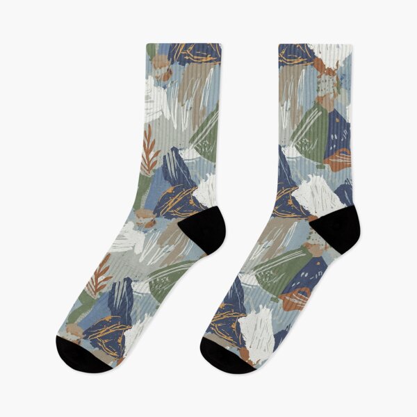 Item preview, Wabi Sabi Organic Abstract Textile Pattern – Boho Chic Terracotta and Olive Brushstrokes designed and sold by DibuHumor.