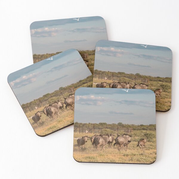 Item preview, Dust Lines — Blue Wildebeest Herd on the Move, Etosha, Namibia (2023) designed and sold by DavideAntoniani.