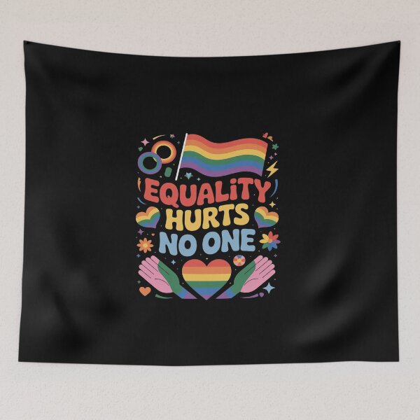 Item preview, Equality Hurts No One Boho Floral LGBTQ Pride Human Rights  designed and sold by EllinoKlemo.