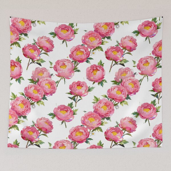 Item preview, Pearlescent Pink Peony Pattern designed and sold by LuckCraftStudio.