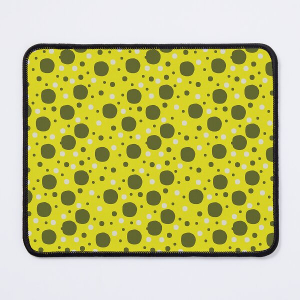 Item preview, Unequal Dots - Light Grey, Lemon Yellow and Dusty Green designed and sold by SmilingAnny.