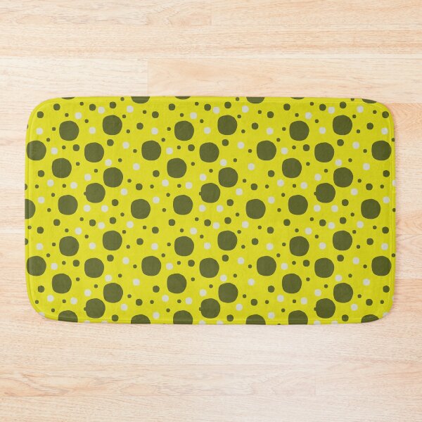 Item preview, Unequal Dots - Light Grey, Lemon Yellow and Dusty Green designed and sold by SmilingAnny.
