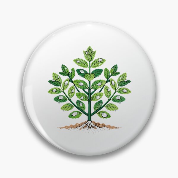 Item preview, Mint Plant with Dewdrops designed and sold by LuckCraftStudio.