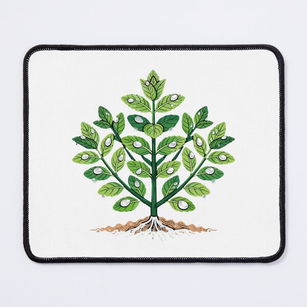 Item preview, Mint Plant with Dewdrops designed and sold by LuckCraftStudio.