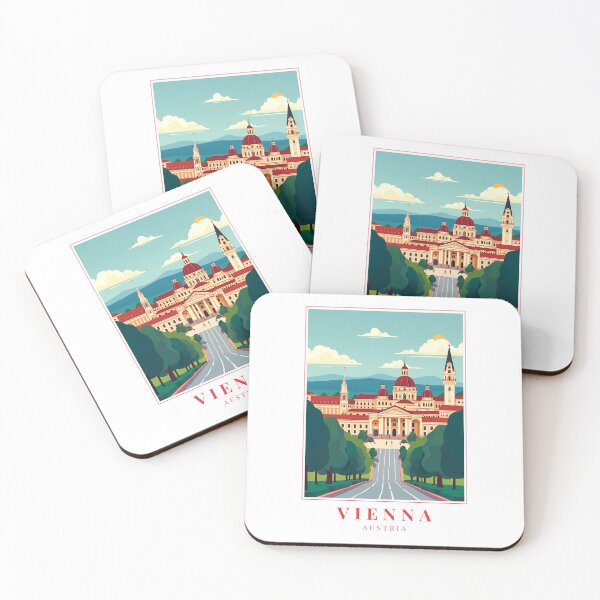 Item preview, Vienna Austria Illustration – Illustrated Palaces, Domes & Skyline Drama designed and sold by MapMyMiles.