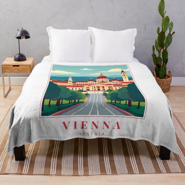 Item preview, Vienna Austria Illustration – Illustrated Palaces, Domes & Skyline Drama designed and sold by MapMyMiles.