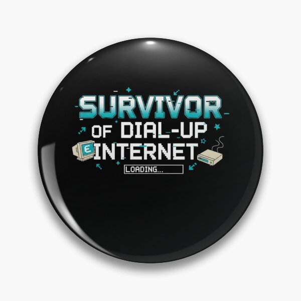 Item preview, gen x humor Survivor of Dial-Up Internet – Funny Retro Tech designed and sold by LuxeGraphix.