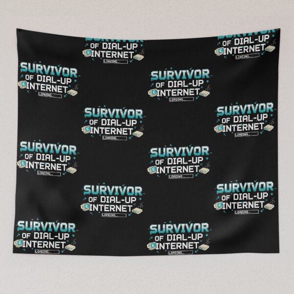 Item preview, gen x humor Survivor of Dial-Up Internet – Funny Retro Tech designed and sold by LuxeGraphix.