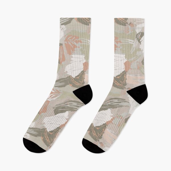 Item preview, Neutral Boho Abstract Textile Pattern – Wabi Sabi Brushstrokes in Sage and Peach designed and sold by DibuHumor.