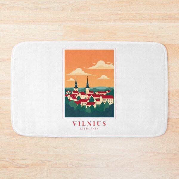 Item preview, Vilnius Lithuania Illustration – Historic Skyline, Baroque Streets & Cultural Charm designed and sold by MapMyMiles.