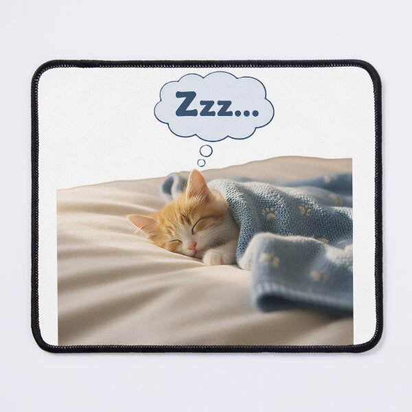 Item preview, Sleeping Kitten Under Cozy Blanket designed and sold by DroolWorthyUS.