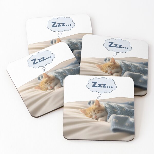 Item preview, Sleeping Kitten Under Cozy Blanket designed and sold by DroolWorthyUS.