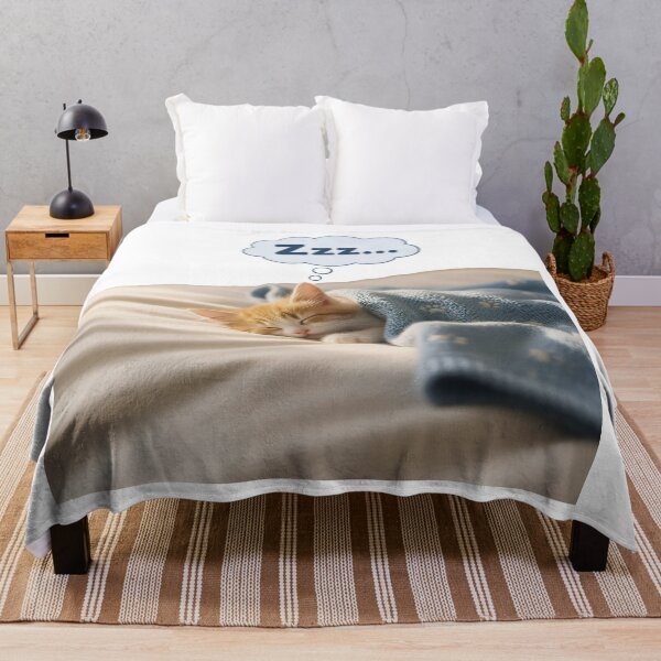 Item preview, Sleeping Kitten Under Cozy Blanket designed and sold by DroolWorthyUS.