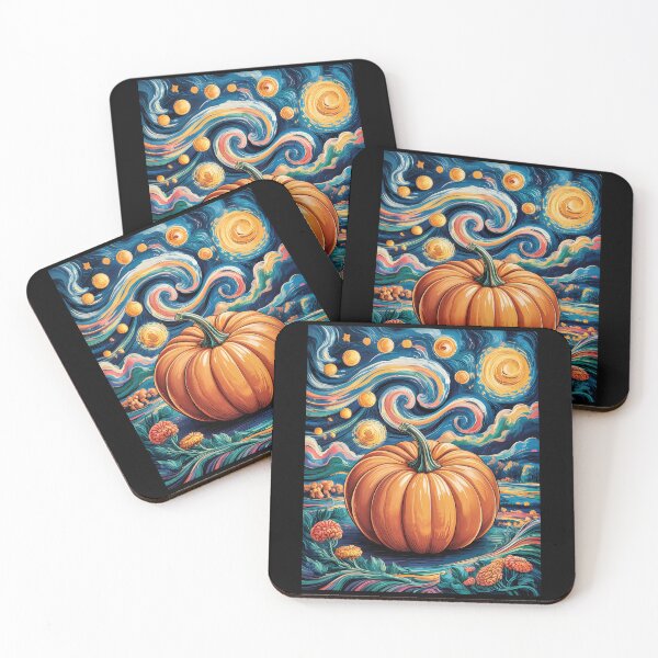 Item preview, Pumpkin Halloween Starry Night Thanksgiving Fall designed and sold by CookWorldLaughs.