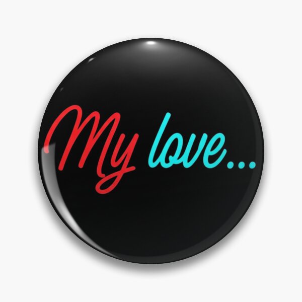 Item preview, My Love…” – Minimalist Neon Text Art in Red and Cyan Glow designed and sold by PixelVibe782.