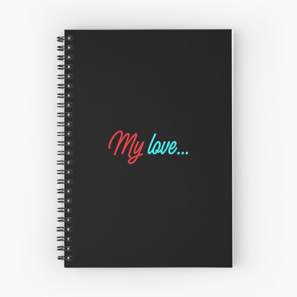 Item preview, My Love…” – Minimalist Neon Text Art in Red and Cyan Glow designed and sold by PixelVibe782.
