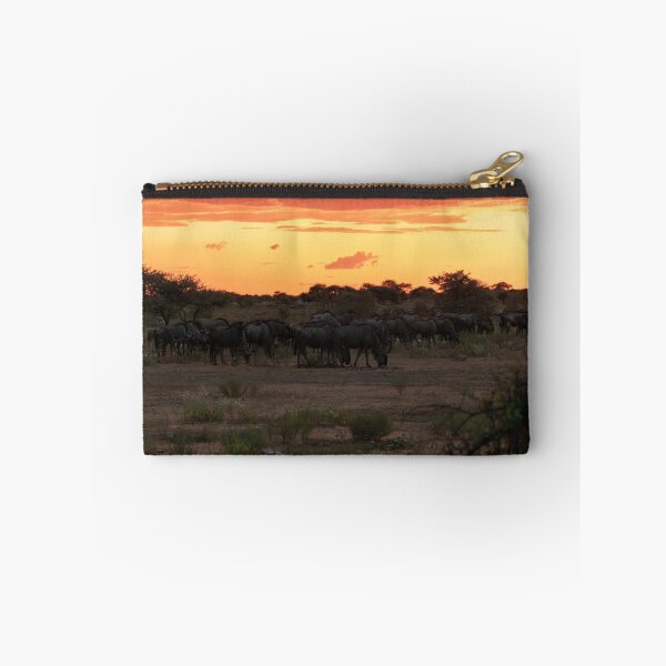 Item preview, Ember Horizon — Blue Wildebeest Herd at Sunset, Etosha, Namibia (2023) designed and sold by DavideAntoniani.