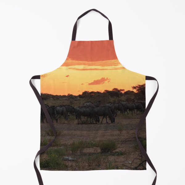 Item preview, Ember Horizon — Blue Wildebeest Herd at Sunset, Etosha, Namibia (2023) designed and sold by DavideAntoniani.