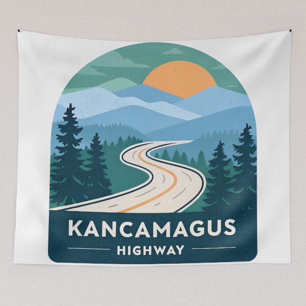 Item preview, Minimalist Kancamagus Highway Landscape — Modern Mountain designed and sold by VividOrganica.