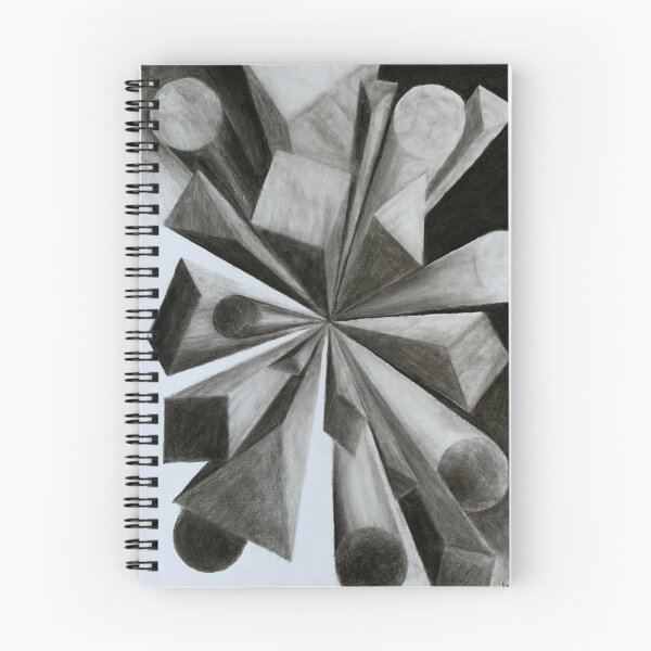 Item preview, Geometric Burst | Abstract Charcoal Drawing in Black and White designed and sold by astermoonleaf.