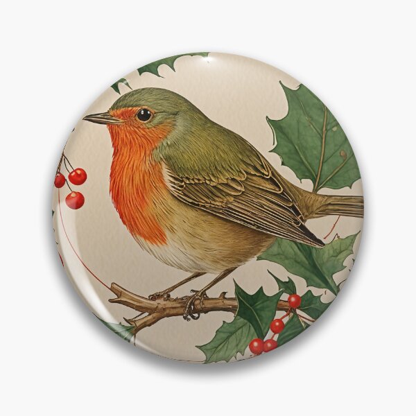 Item preview, Gilded Robin Amidst Holly designed and sold by Lizetteh.