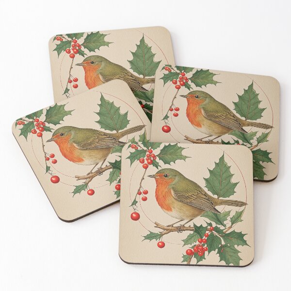 Item preview, Gilded Robin Amidst Holly designed and sold by Lizetteh.