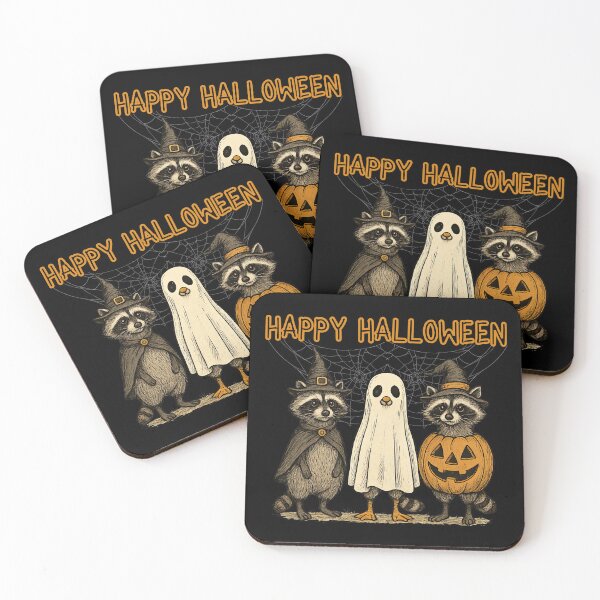 Item preview, Happy Halloween Racoons Aesthetic  designed and sold by LisaMichelleArt.