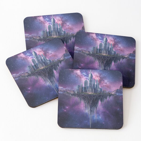 Item preview, Surreal Cosmic City - Dreamcore Galaxy Art designed and sold by ChicTrendz.