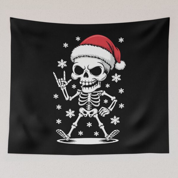 Item preview, Santa Skeleton Christmas Music designed and sold by DoorwayThreads.