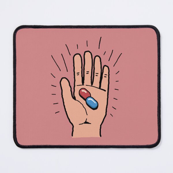 Item preview, Red and Blue Pill Hand Decision Philosophy Pop Art designed and sold by charlypicazo.