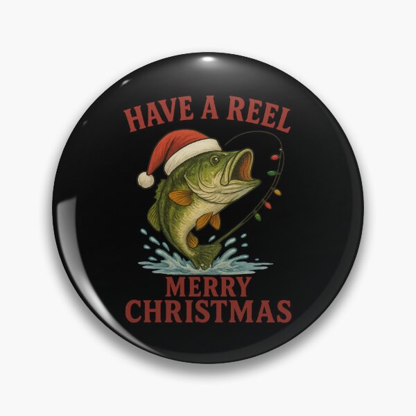 Item preview, “Christmas Bass Fishing – Have a Reel Merry Christmas” designed and sold by sssweetness.