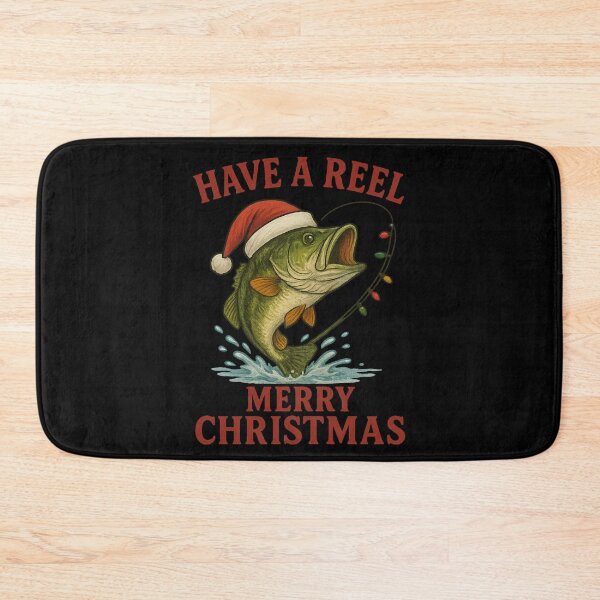 Item preview, “Christmas Bass Fishing – Have a Reel Merry Christmas” designed and sold by sssweetness.