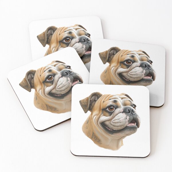 Item preview, Stylish, happy Bulldog portrait designed and sold by adey68.