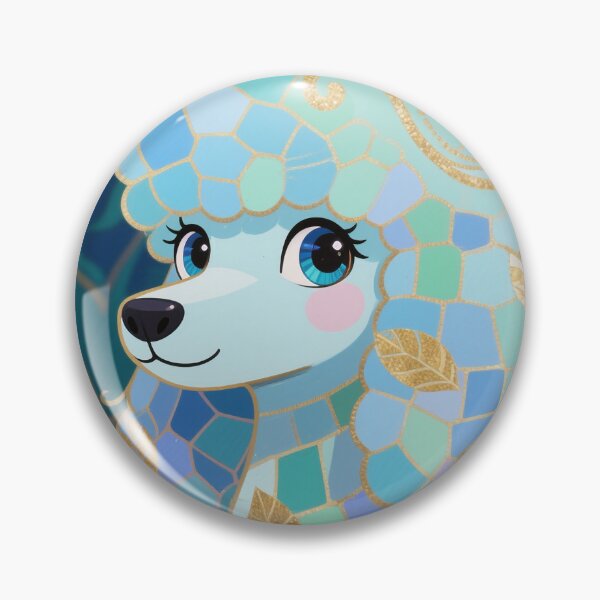 Item preview, Cerulean Canine in a Mosaic Garden designed and sold by Lizetteh.