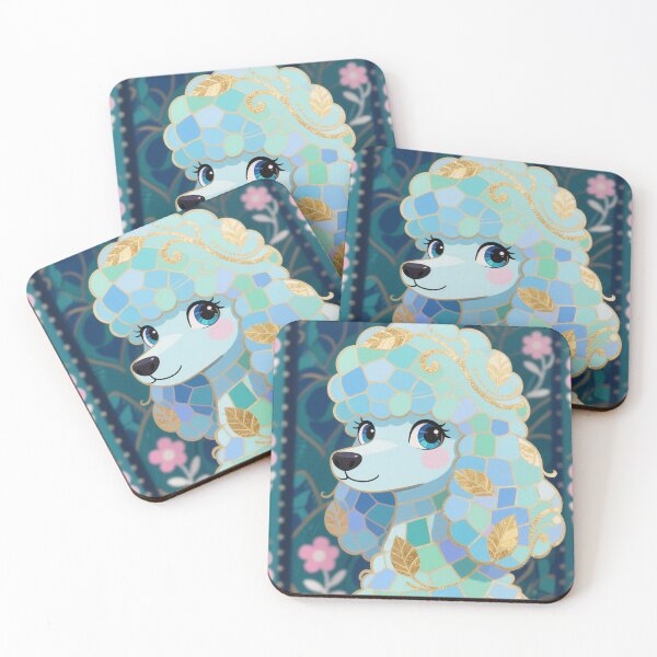 Item preview, Cerulean Canine in a Mosaic Garden designed and sold by Lizetteh.