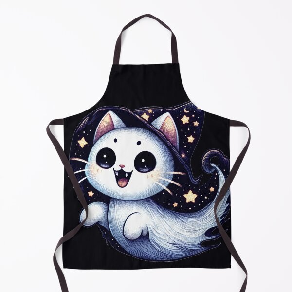 Item preview, Cute Ghost White Cat Halloween designed and sold by HappyHavenStu.