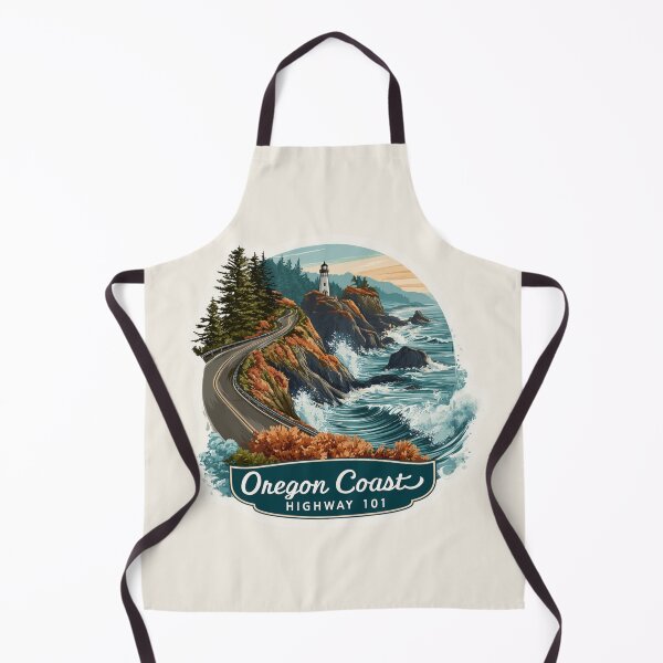 Item preview, Oregon Coast Highway 101 Vintage Travel Sticker Retro Lighthouse & Ocean Waves designed and sold by Blurbean.