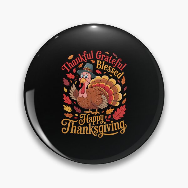 Item preview, Thankful Thanksgiving Turkey designed and sold by WalshDrawnLaugh.