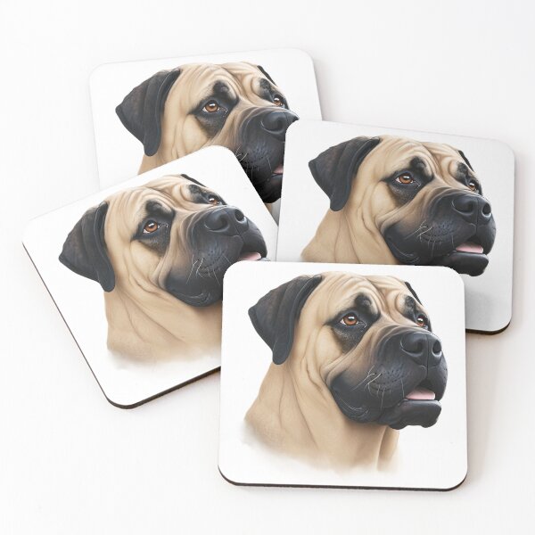 Item preview, Stylish, happy Bullmastiff dog portrait. designed and sold by adey68.