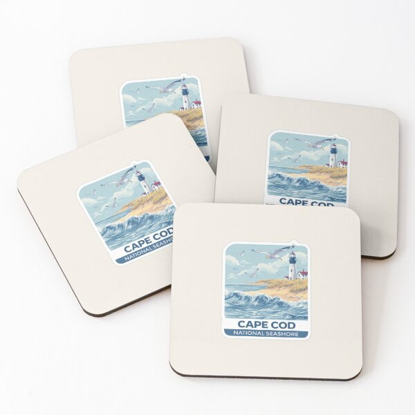 Item preview, Cape Cod National Seashore Vintage Travel Sticker Retro Lighthouse & Dunes Design designed and sold by Blurbean.