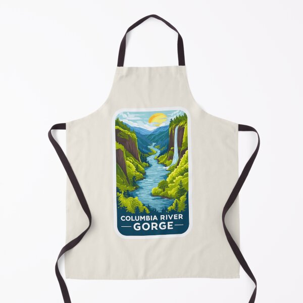 Item preview, Columbia River Gorge Vintage Travel Sticker Retro Waterfalls & Canyon Design designed and sold by Blurbean.