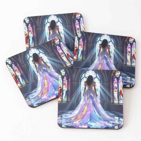Item preview, Cathedral Glow - Glass dress meets light poetry – stained glass fashion meets wearable sculpture designed and sold by FotoworldEdel.