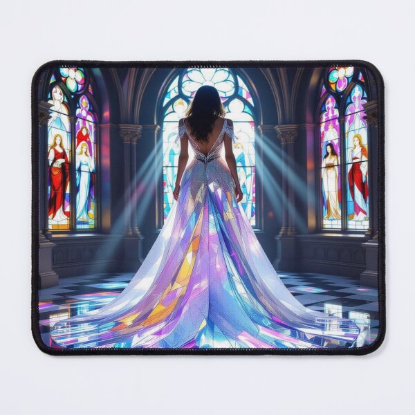 Item preview, Cathedral Glow - Glass dress meets light poetry – stained glass fashion meets wearable sculpture designed and sold by FotoworldEdel.